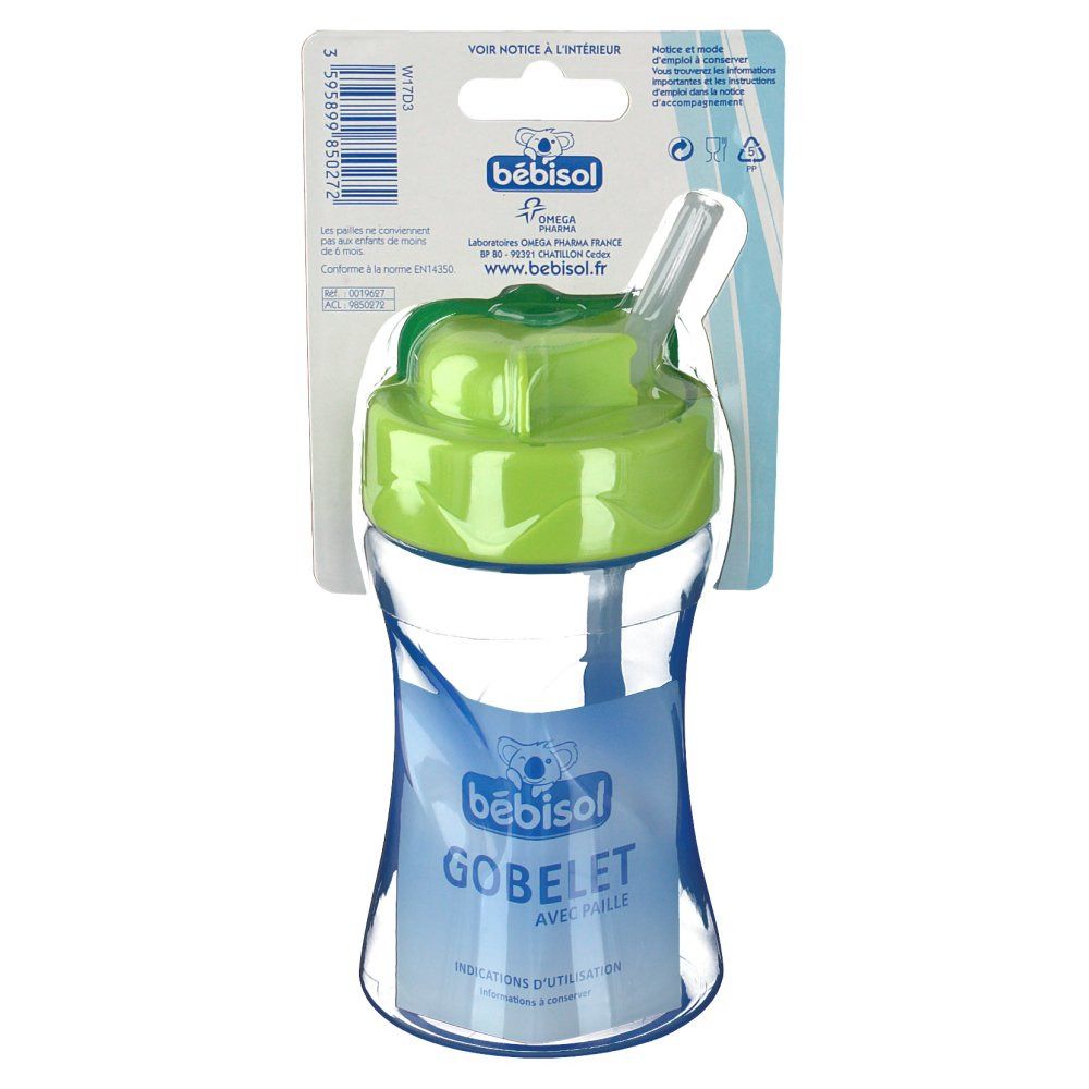 bébisol Gobelet avec paille 300 ml (Couleur non sélectionnable)