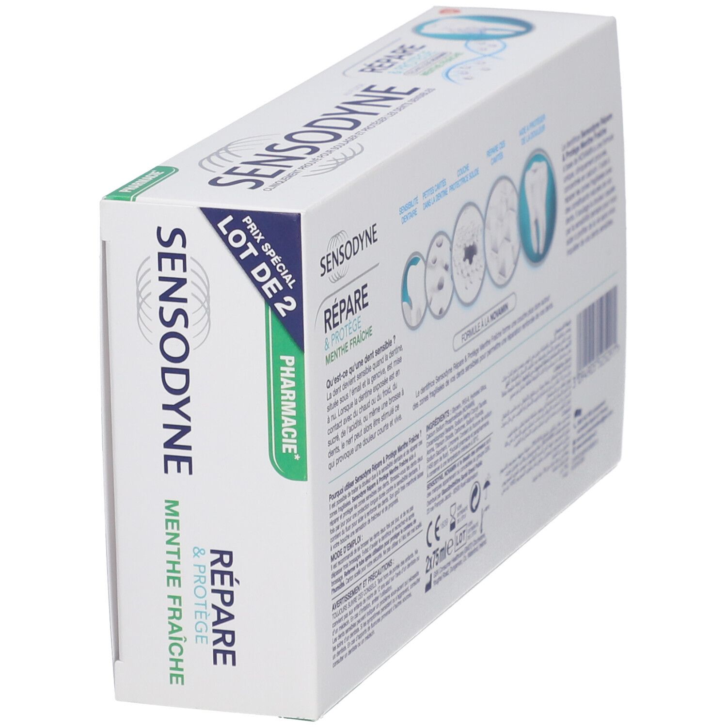 Sensodyne Dentifrice Répare et Protège Menthe Fraîche