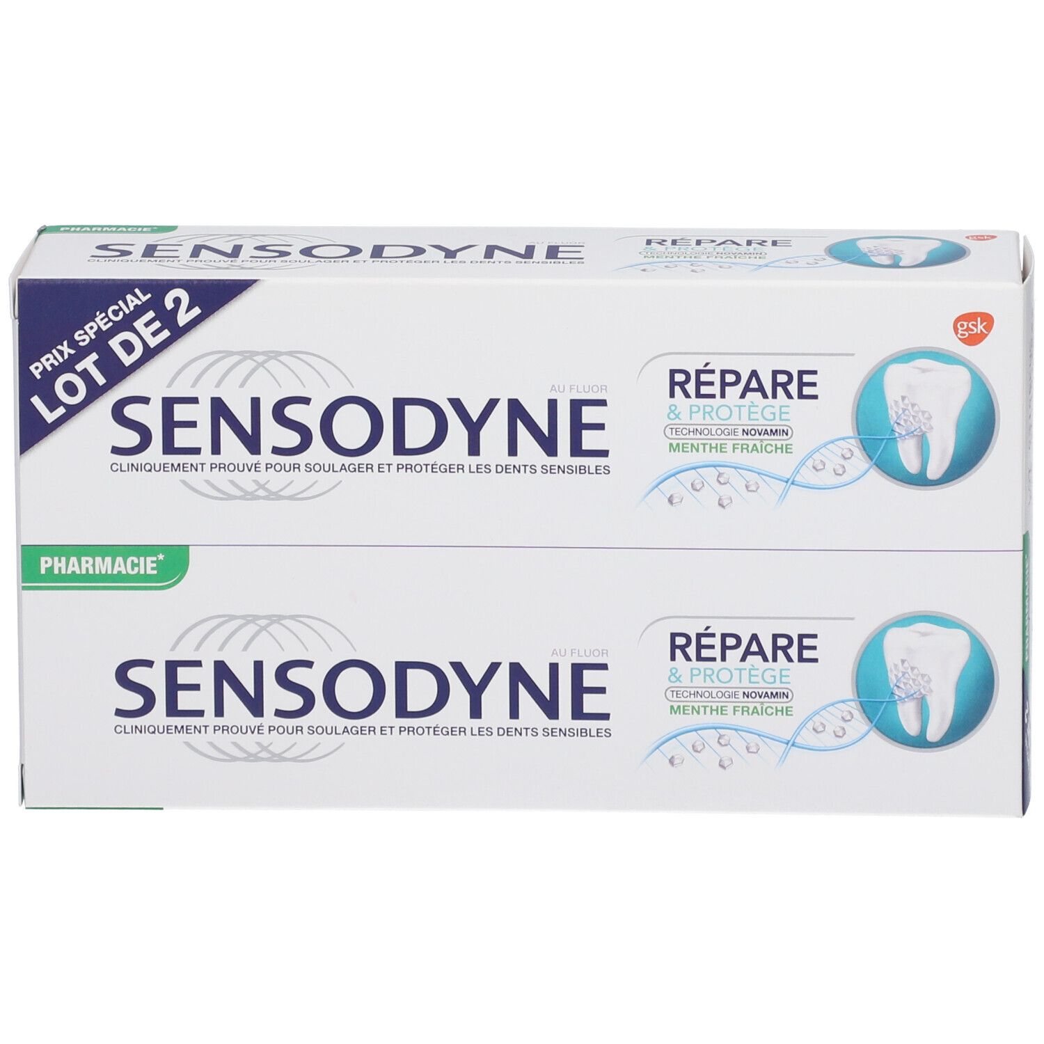 Sensodyne Dentifrice Répare et Protège Menthe Fraîche