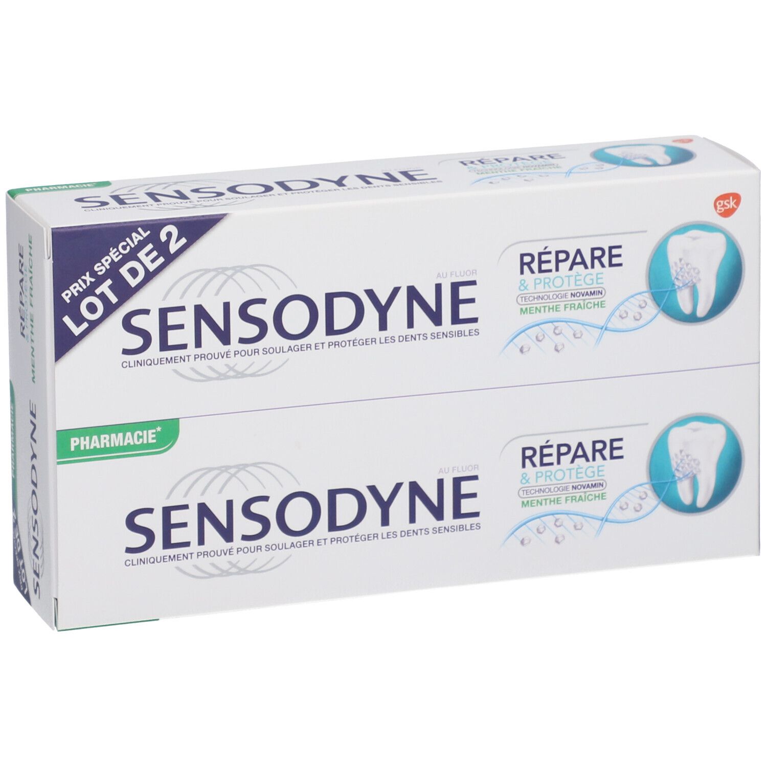 Sensodyne Dentifrice Répare et Protège Menthe Fraîche