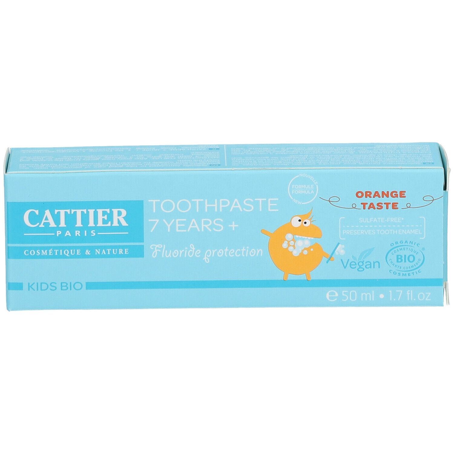 Cattier Dentifrice 7 ans et + goût orange