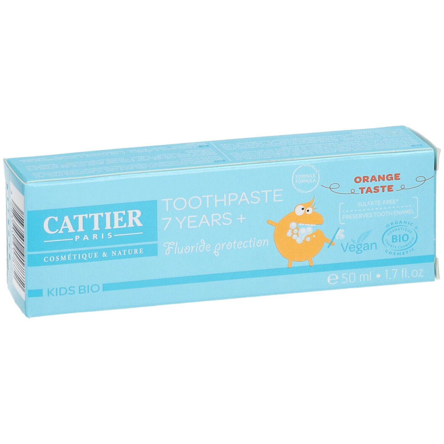 Cattier Dentifrice 7 ans et + goût orange