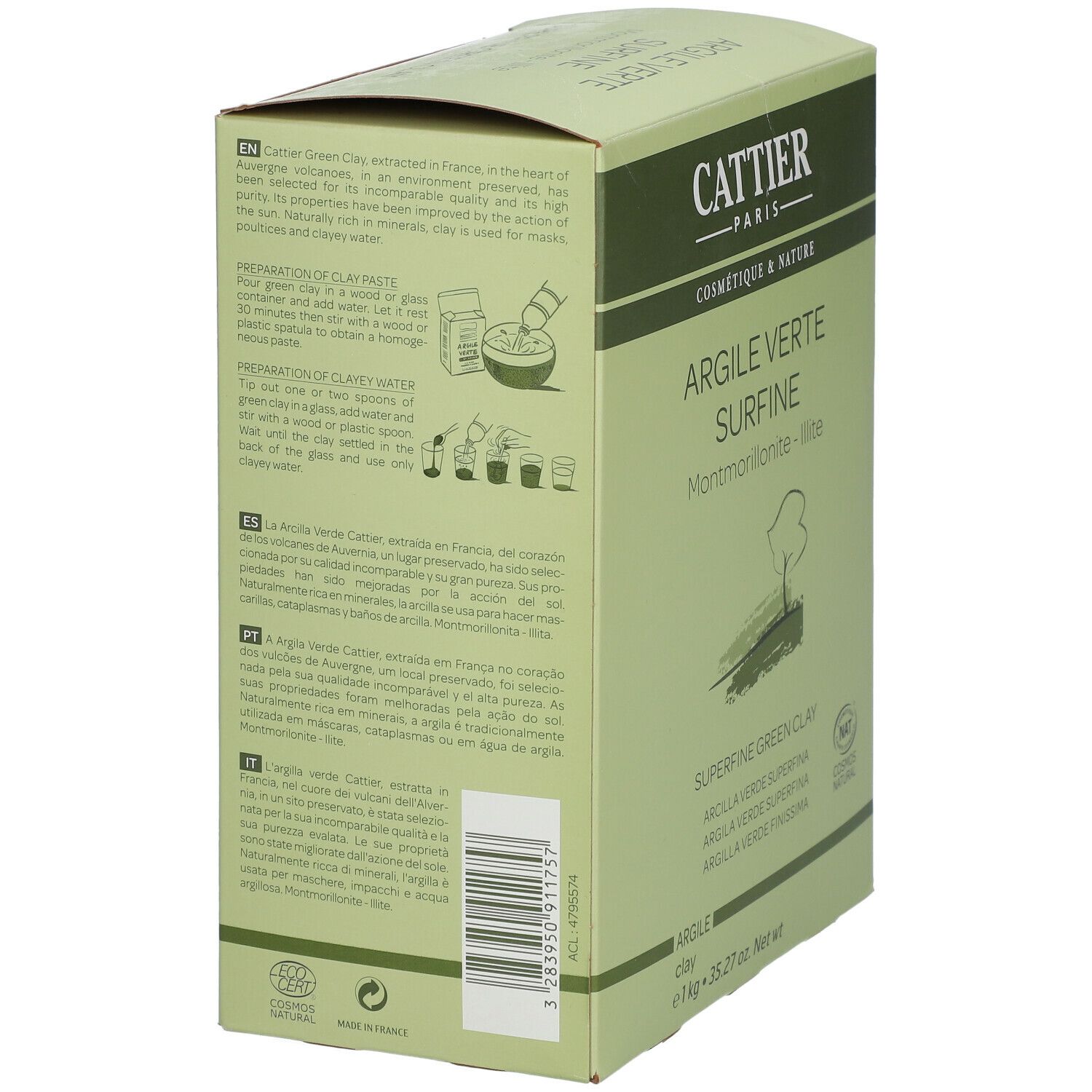 CATTIER Argile verte surfine < 77 microns