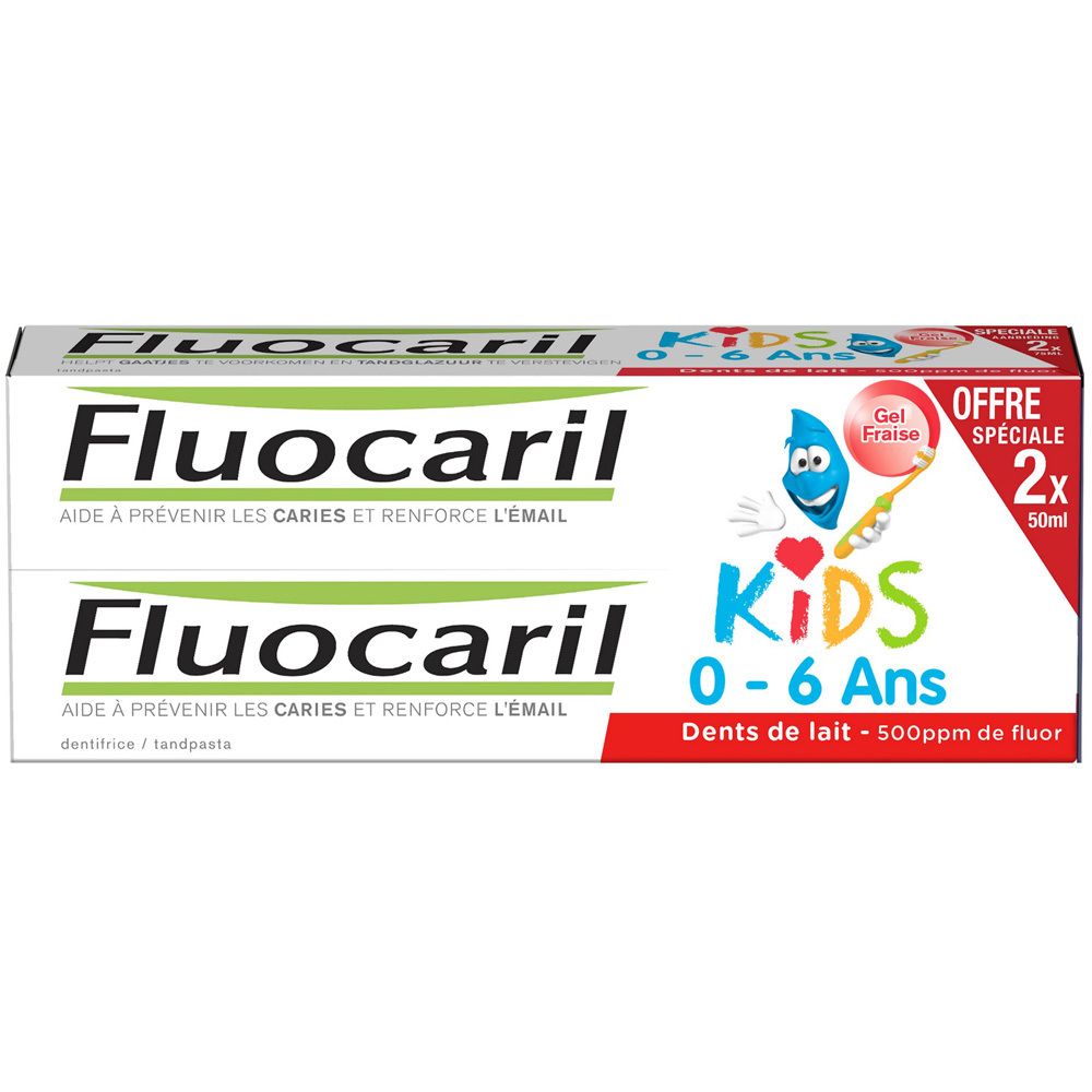 Fluocaril Kids Dentifrice Goût Fraise