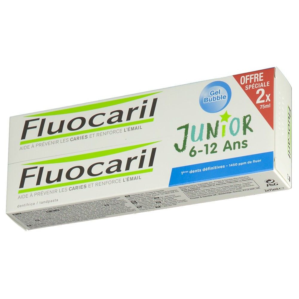 Fluocaril Dentifrice Junior Goût Bubble Gum