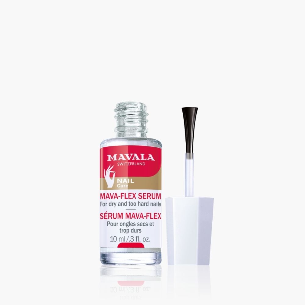 Flacon de sérum Mavala Mava-Flex avec pinceau. Pour ongles secs et durs. 10 ml.
