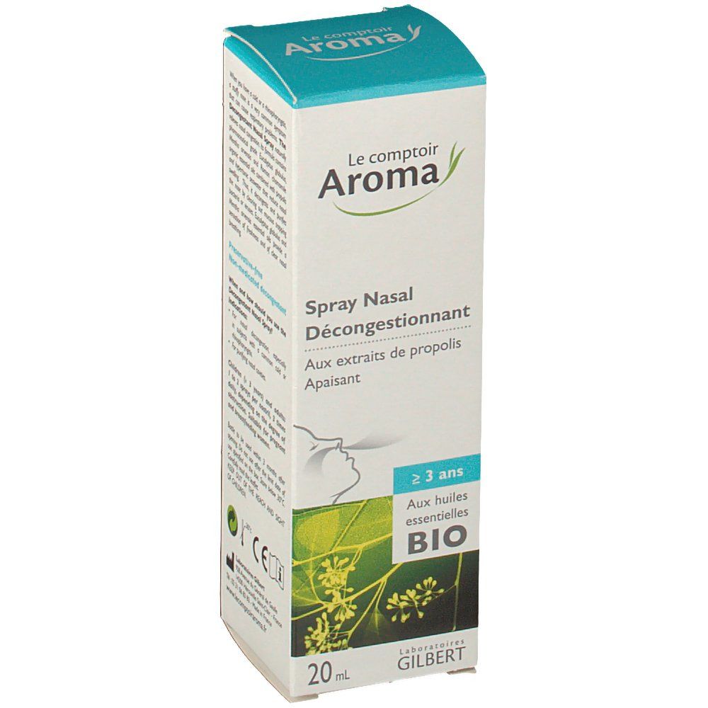 Spray Nasale Decongestionante Le Comptoir Aroma 20 Ml - Con Propoli, Oli Essenziali Bio E Acqua Di Mare