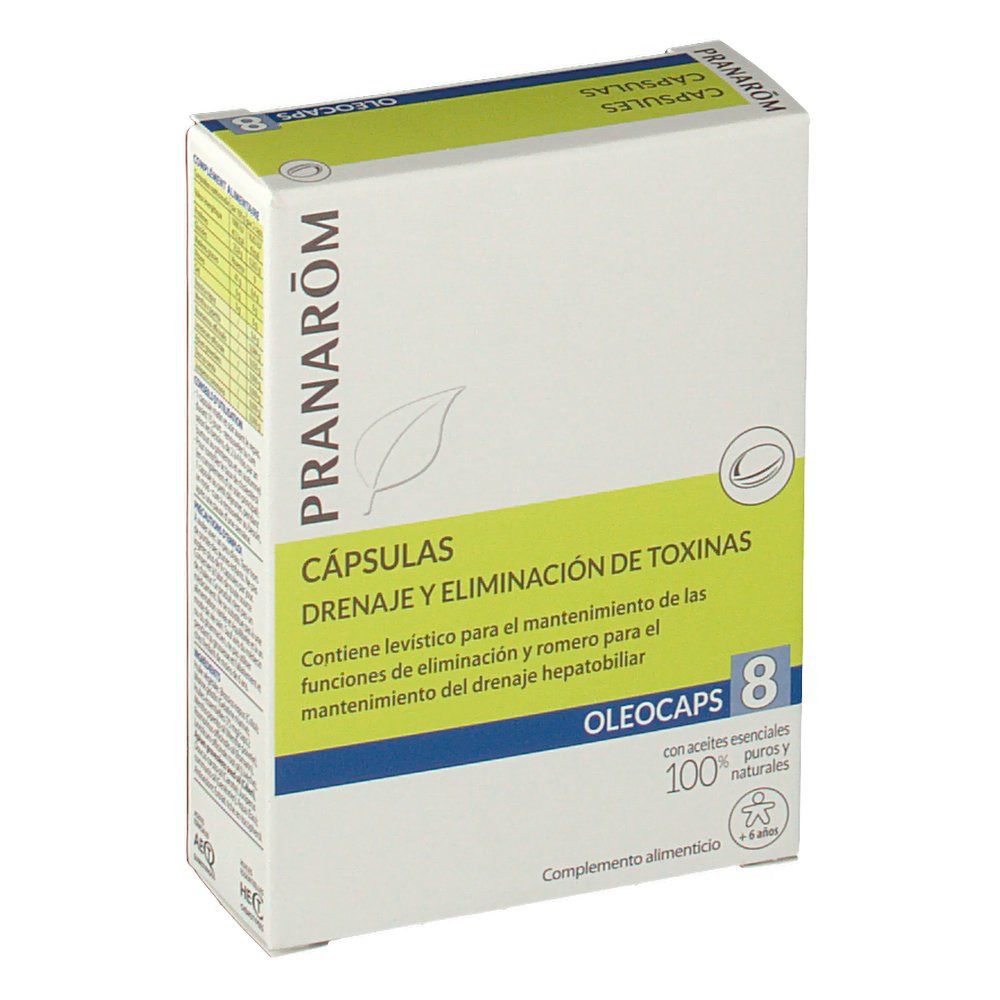 Pranarom Oléocaps 8 Drainage & Détoxination