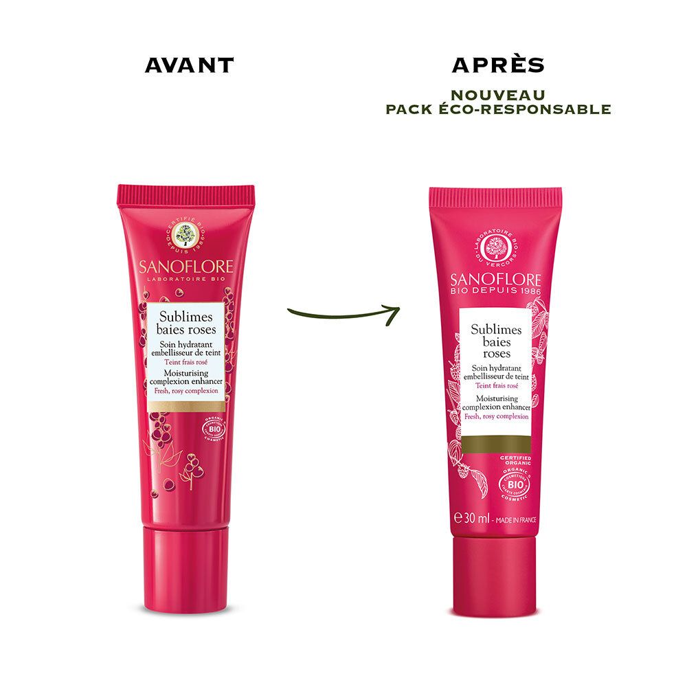 SANOFLORE Sublimes Baies Roses Soin hydratant teinté certifié bio 30 ml