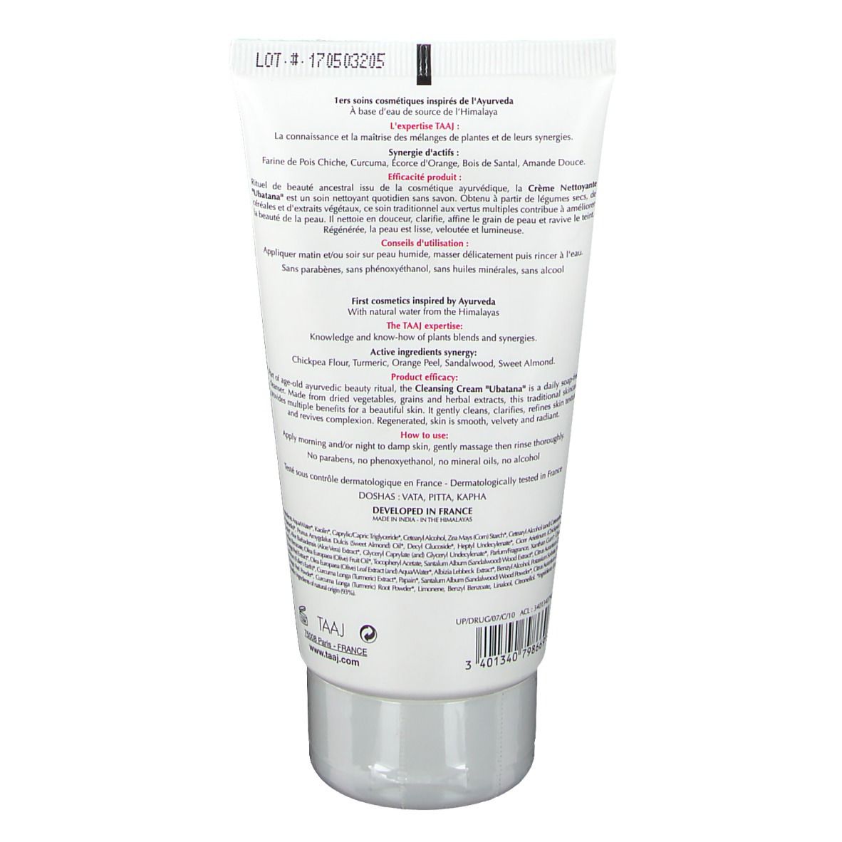 TAAJ Himalaya crème nettoyante "Ubatana"
