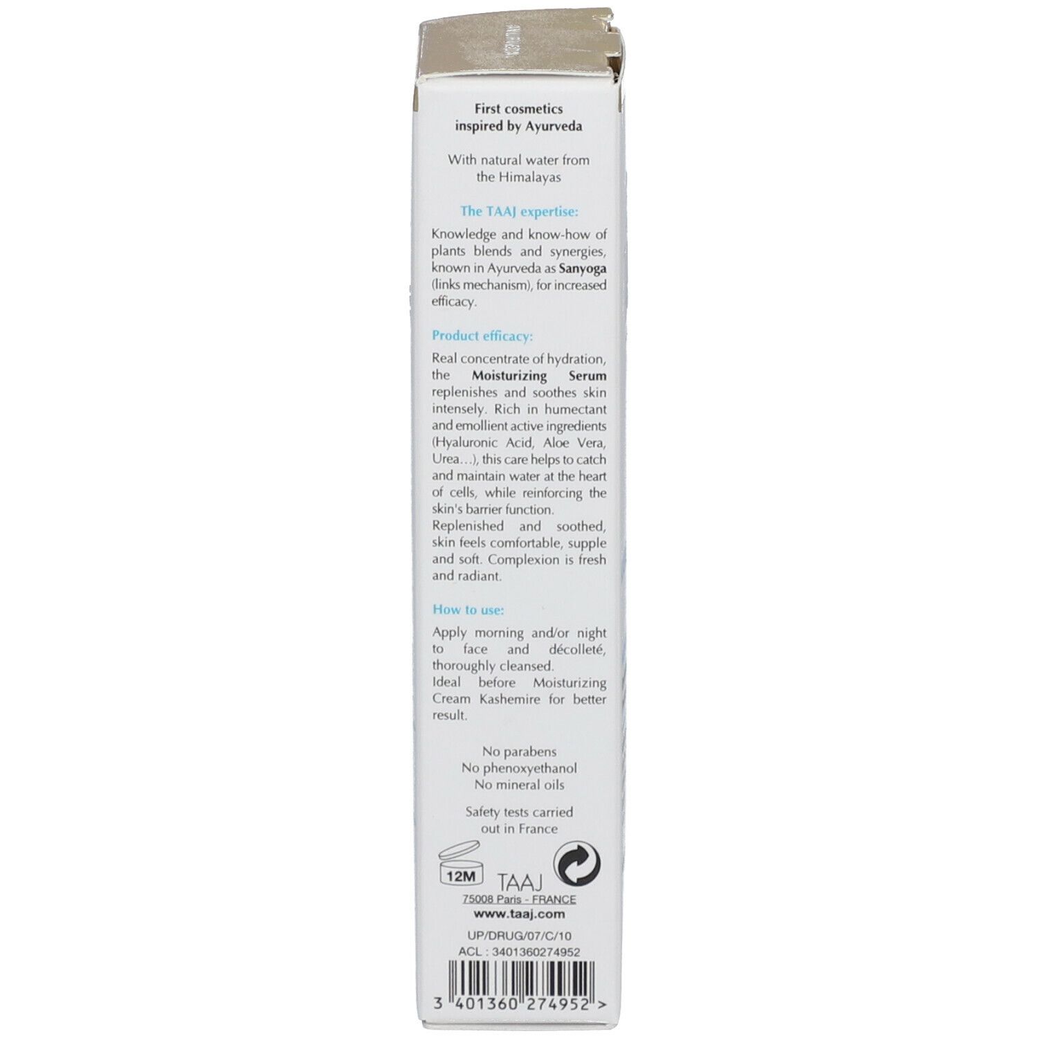 TAAJ Kashemire Sérum hydratant