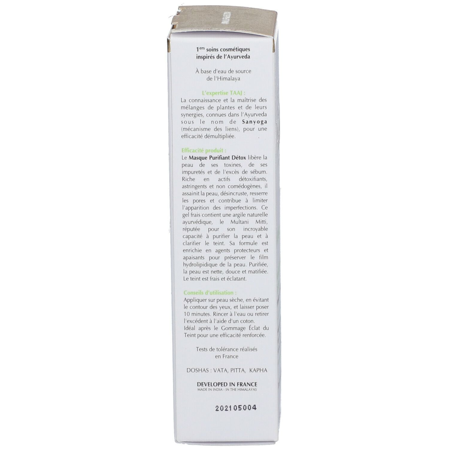 TAAJ Jaïpure Masque détox