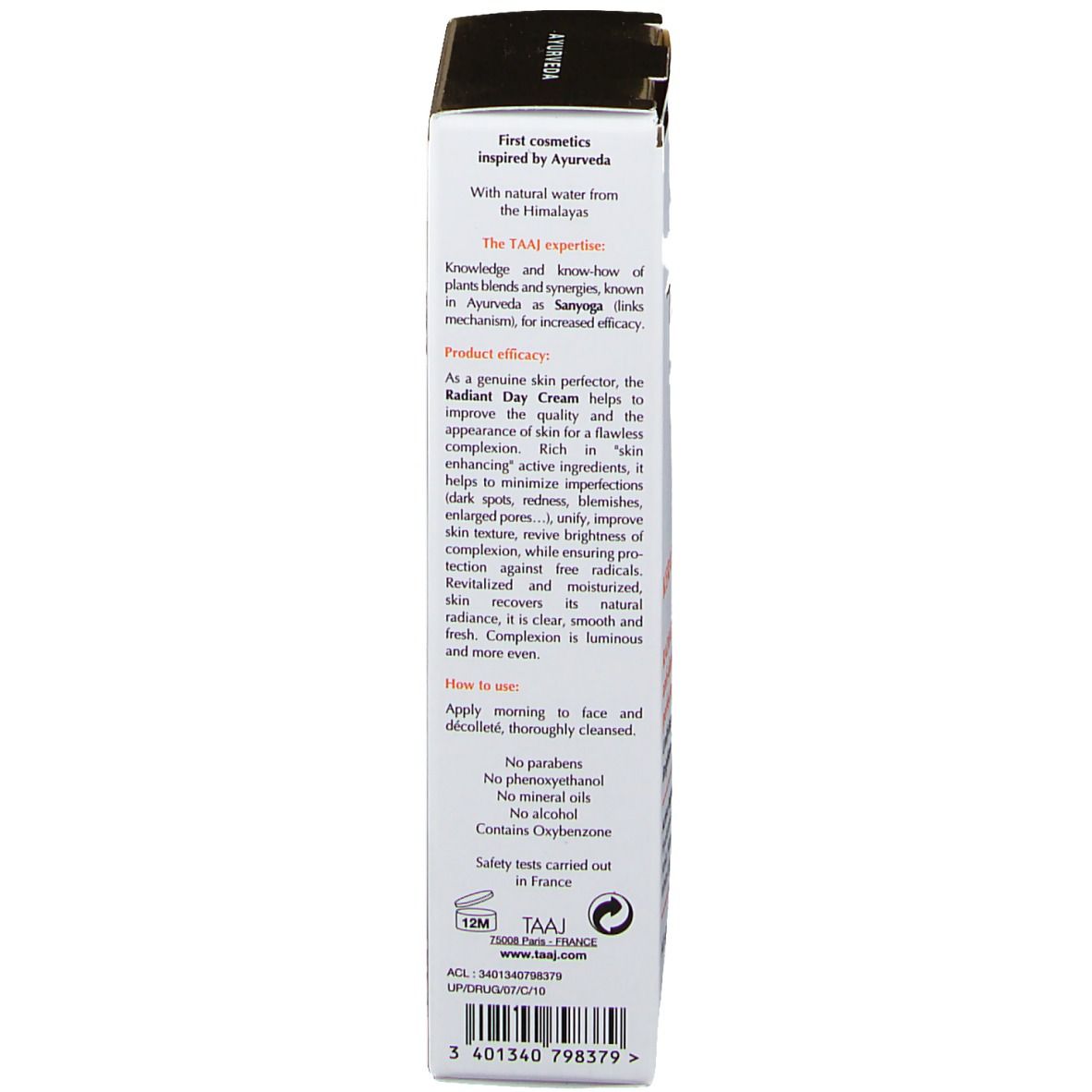 TAAJ Kerala Crème Éclat jour - SPF15