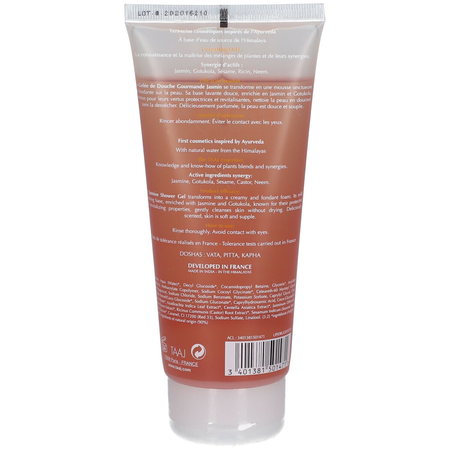 TAAJ Abhyanga - Body Gelée de Douche Gourmande Jasmin