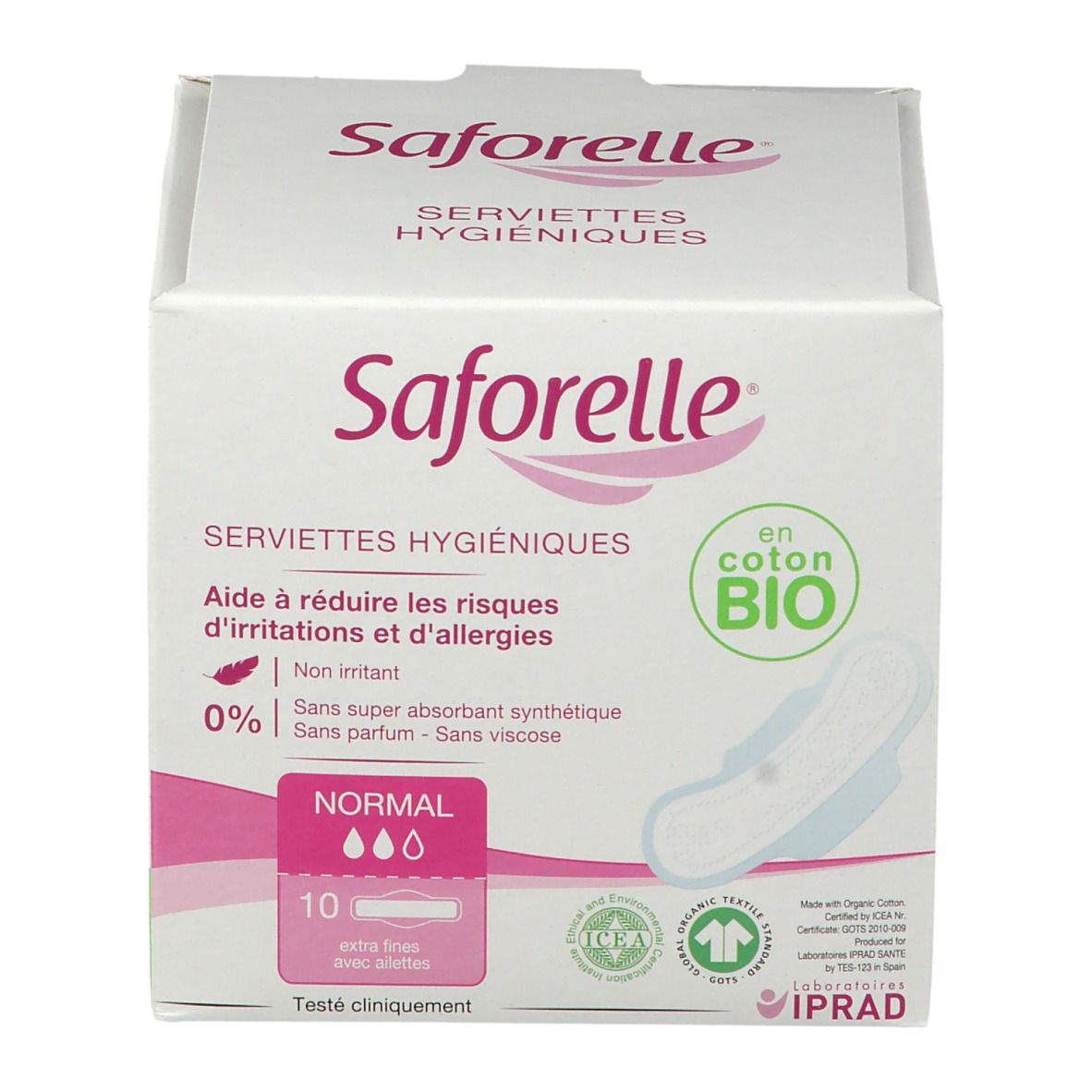 Saforelle® Coton Protect Serviettes Hygiéniques