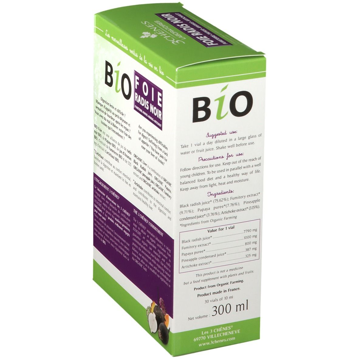 3 Chênes Bio Foie Radis Noir
