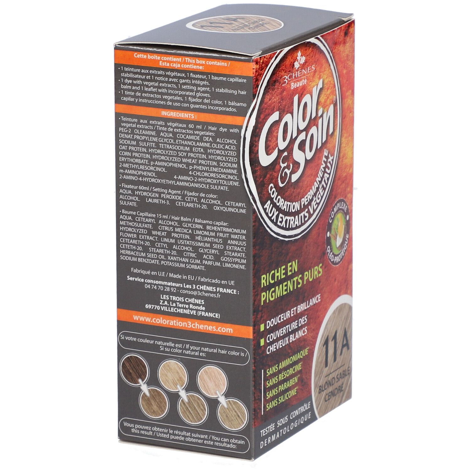Les 3 Chênes Color & soin 11A blond sable cendré