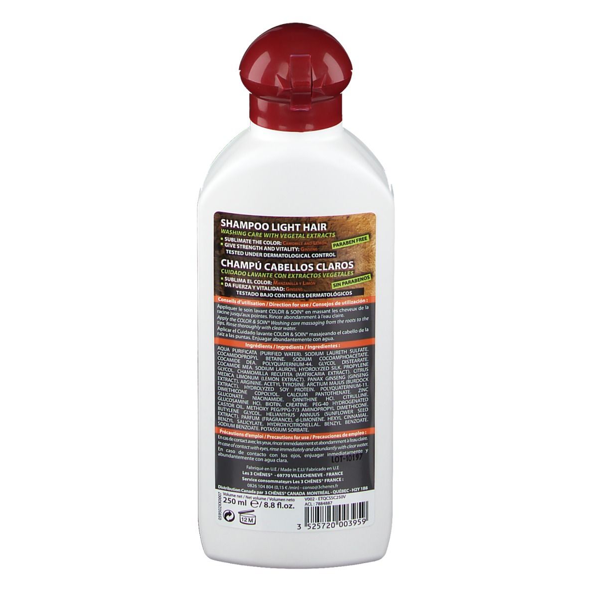 Les 3 Chênes Color & Soin Shampoing cheveux clairs