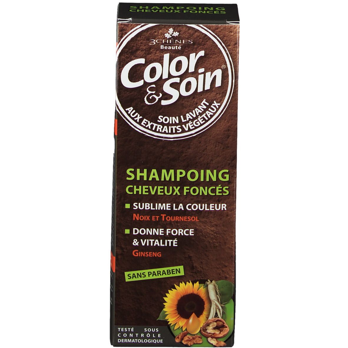 Les 3 Chênes Color & Soin Shampoing cheveux foncés
