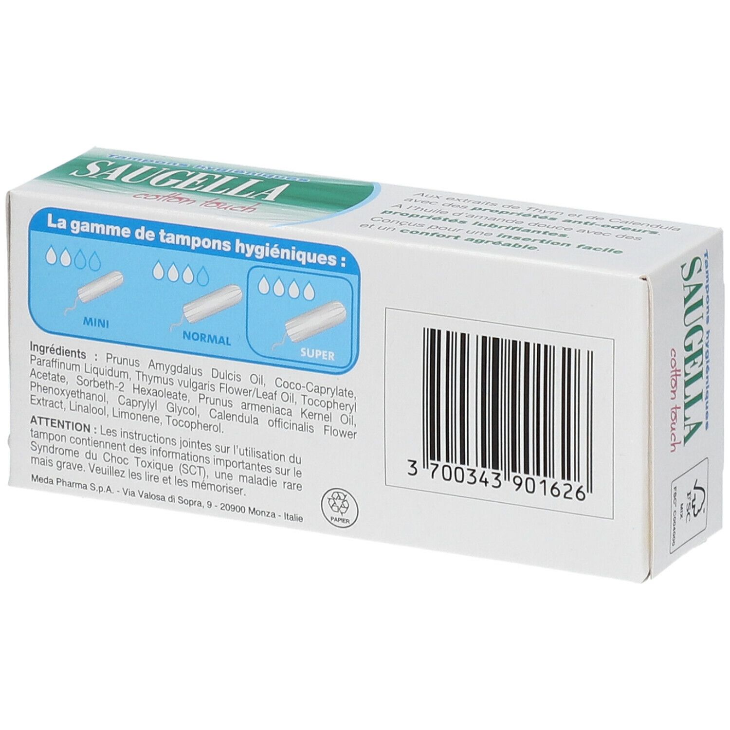 Saugella cotton touch Tampons hygiéniques Super