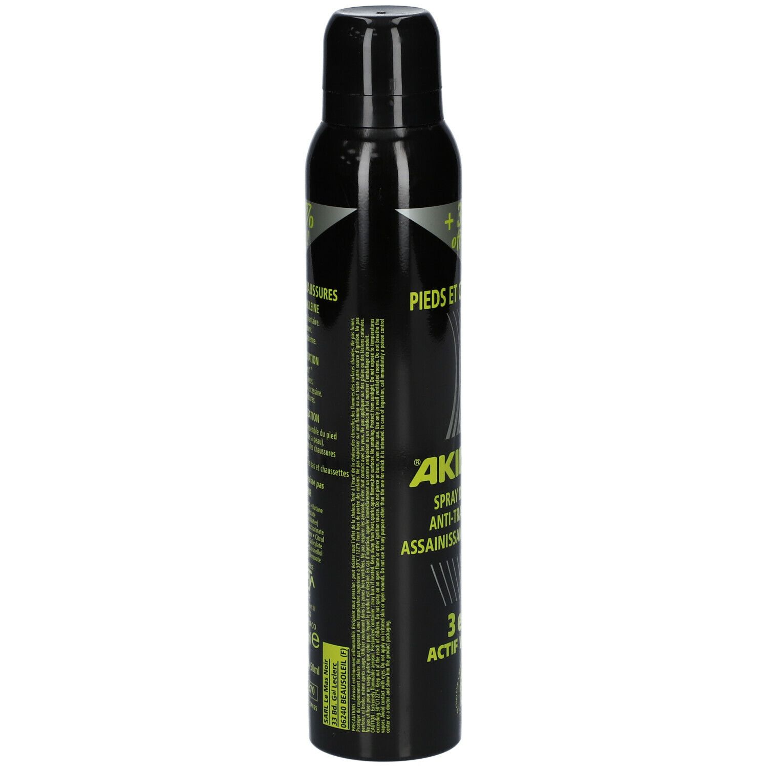 Akileïne Spray Deo Pieds & Chaussures Noir