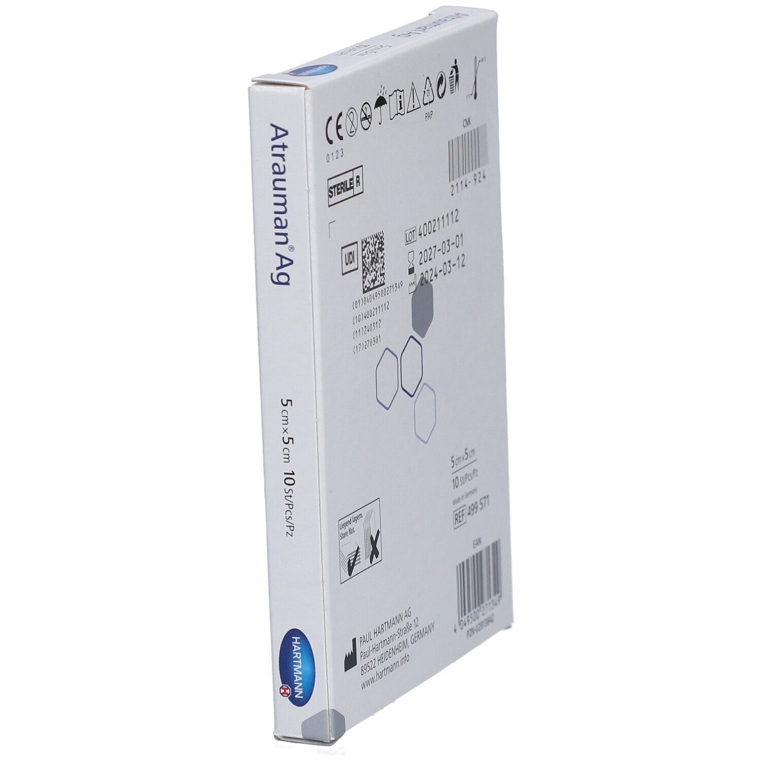 Atrauman Ag stérile 5cmx5cm