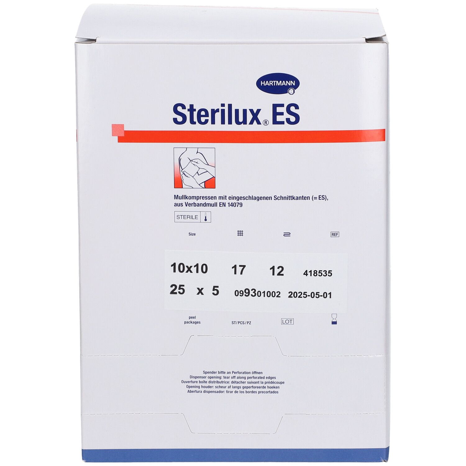 Hartmann Stérilux® ES Compresses de gaze hydrophiles 10 x 10 cm