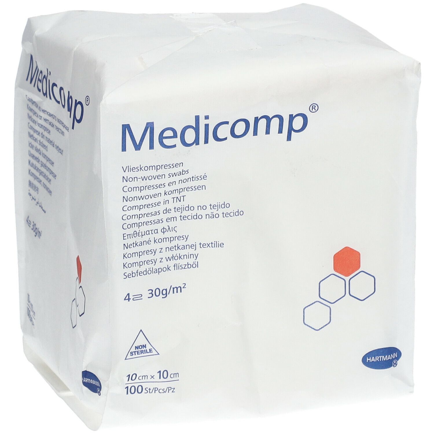 Hartmann Medicomp® Compresse en non tissé, non stérile 10 cm x 10 cm