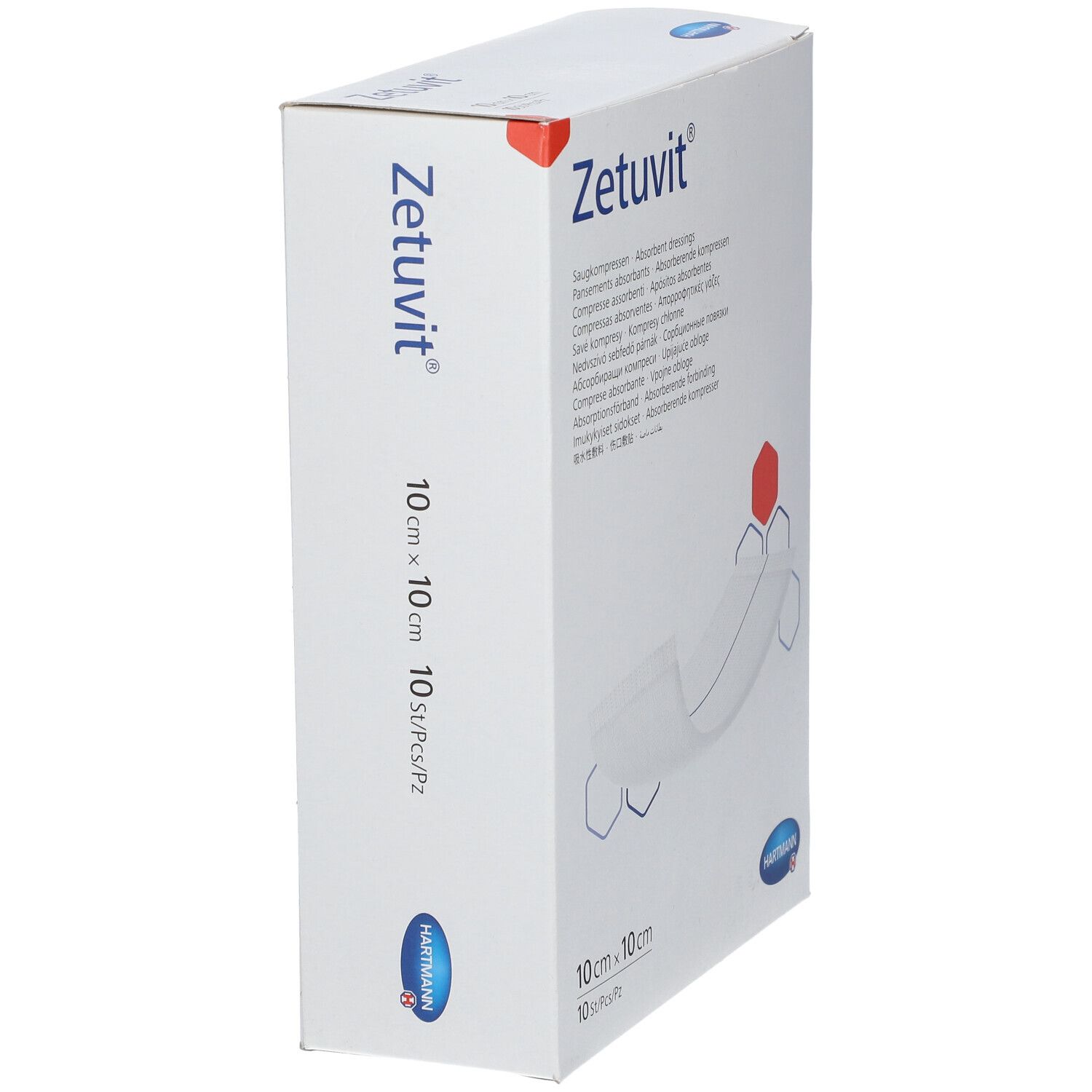 Pansement Zétuvit, 10 cm x 10 cm, 10 pièces