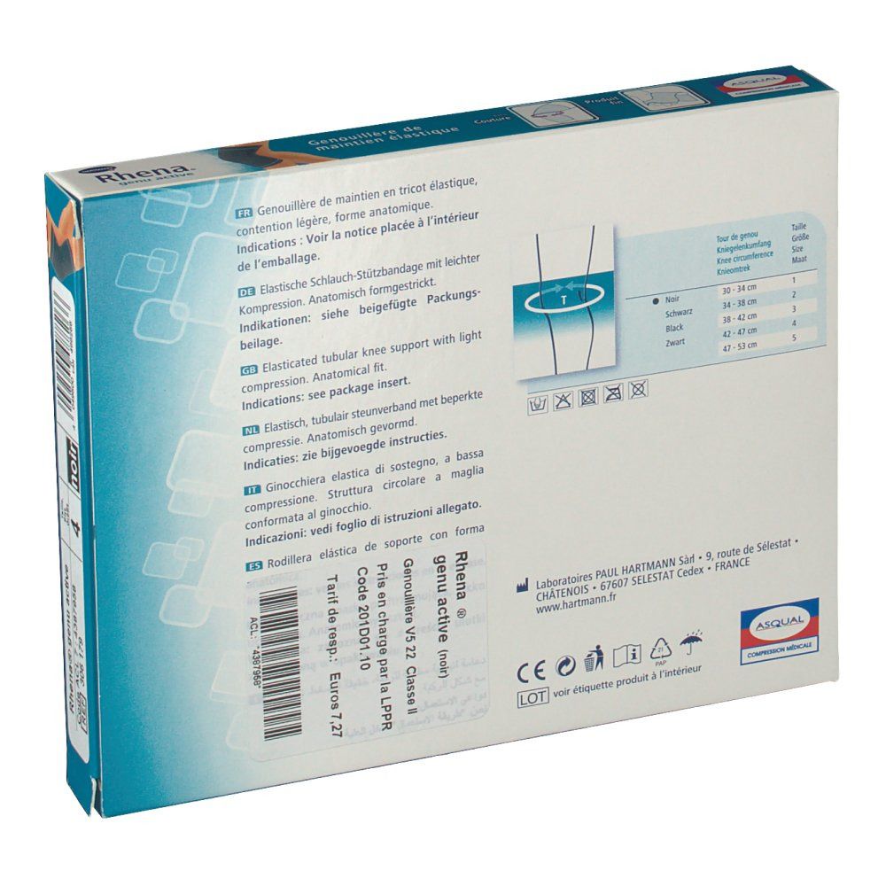 Hartmann Rhena® genu active Taille 4 noir