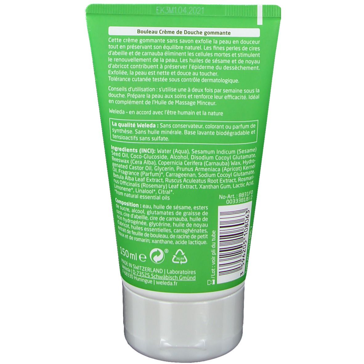 Weleda Bouleau Crème de Douche gommante