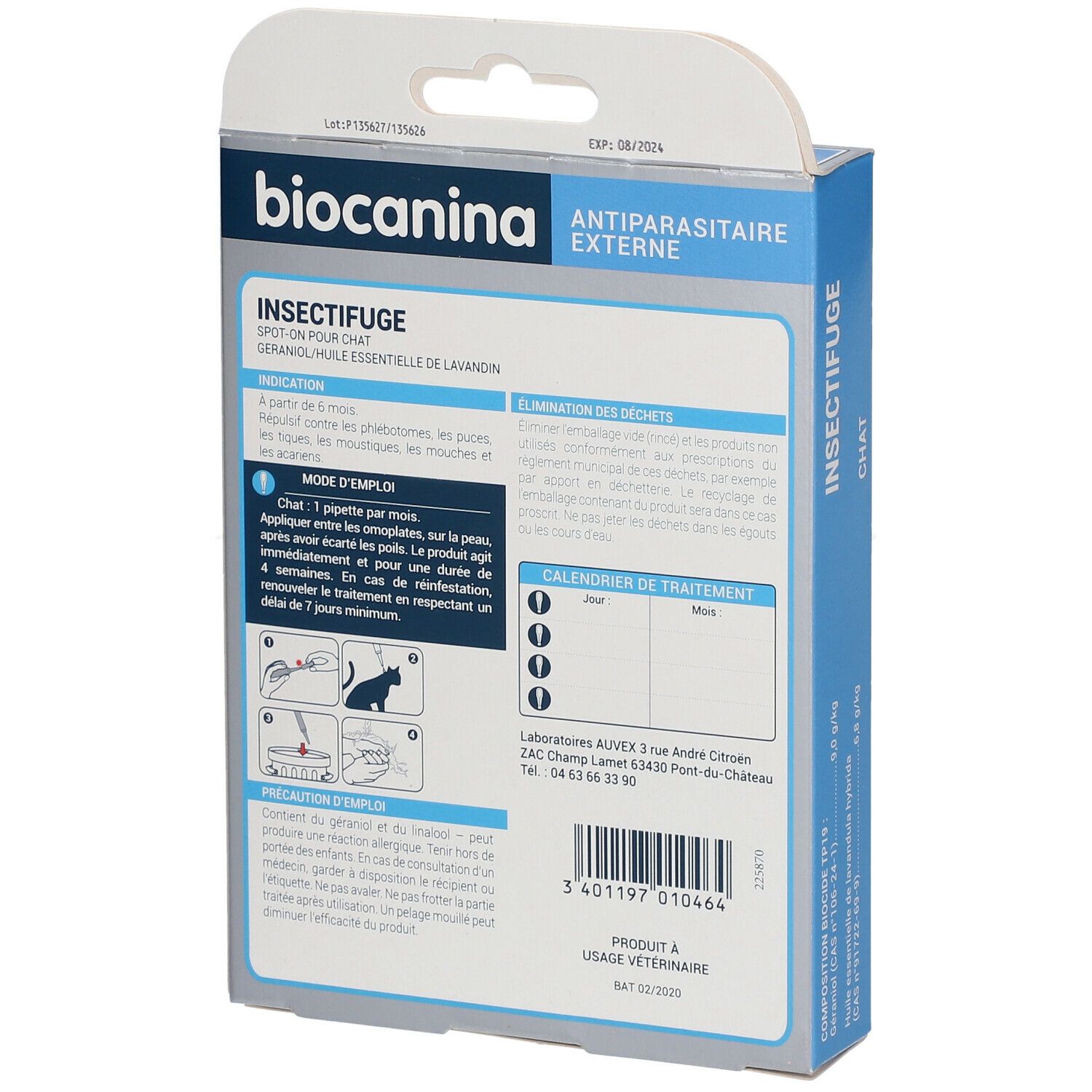 biocanina Insectifuge naturel spot-on chat