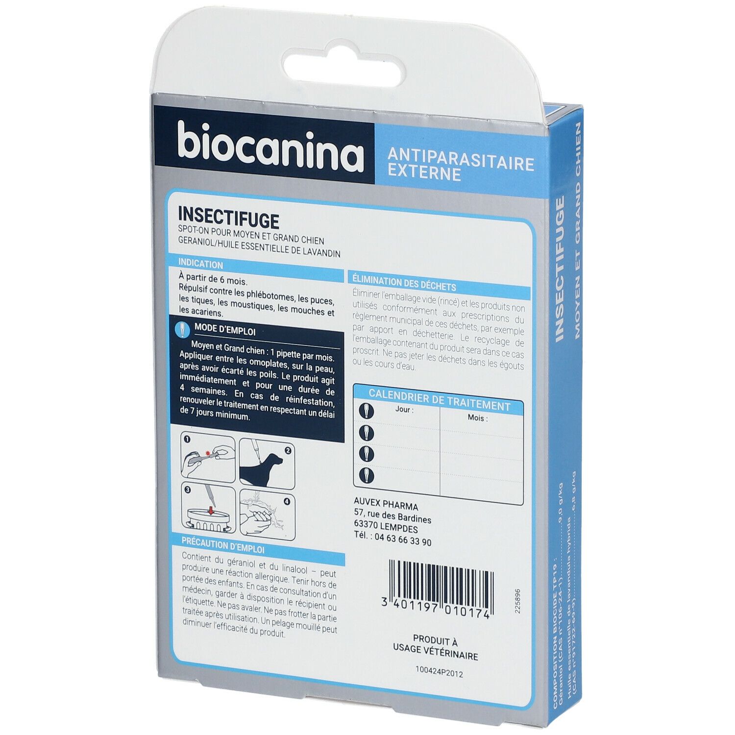 biocanina Insectifuge naturel spot-on moyen et grand chien