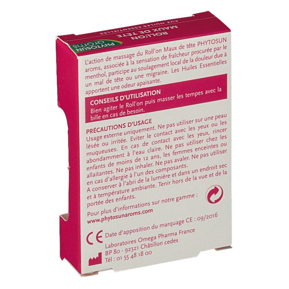 Phytosun Aroms Roll'on Maux de tête