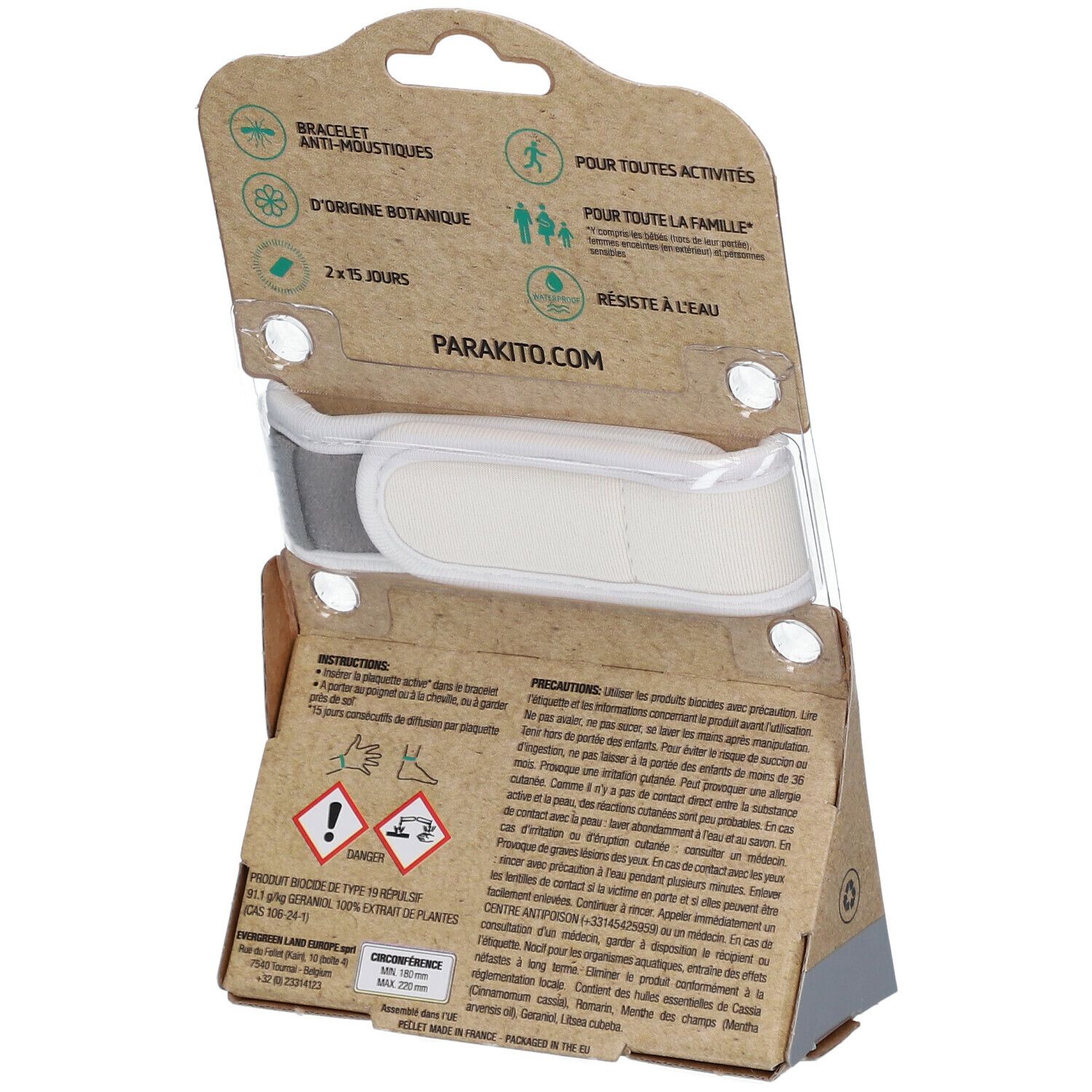 PARA KITO™ Bracelet anti-moustiques blanc