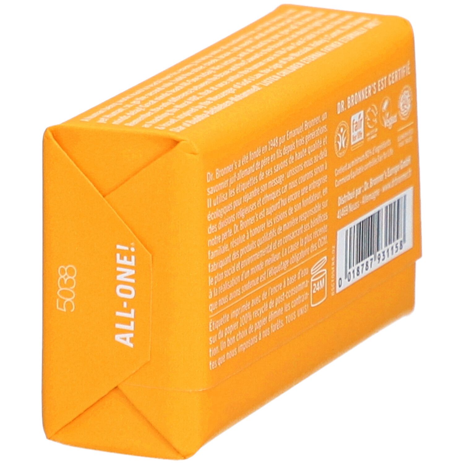 DR.BRONNER'S Savon Pur Végétal Agrumes Orange