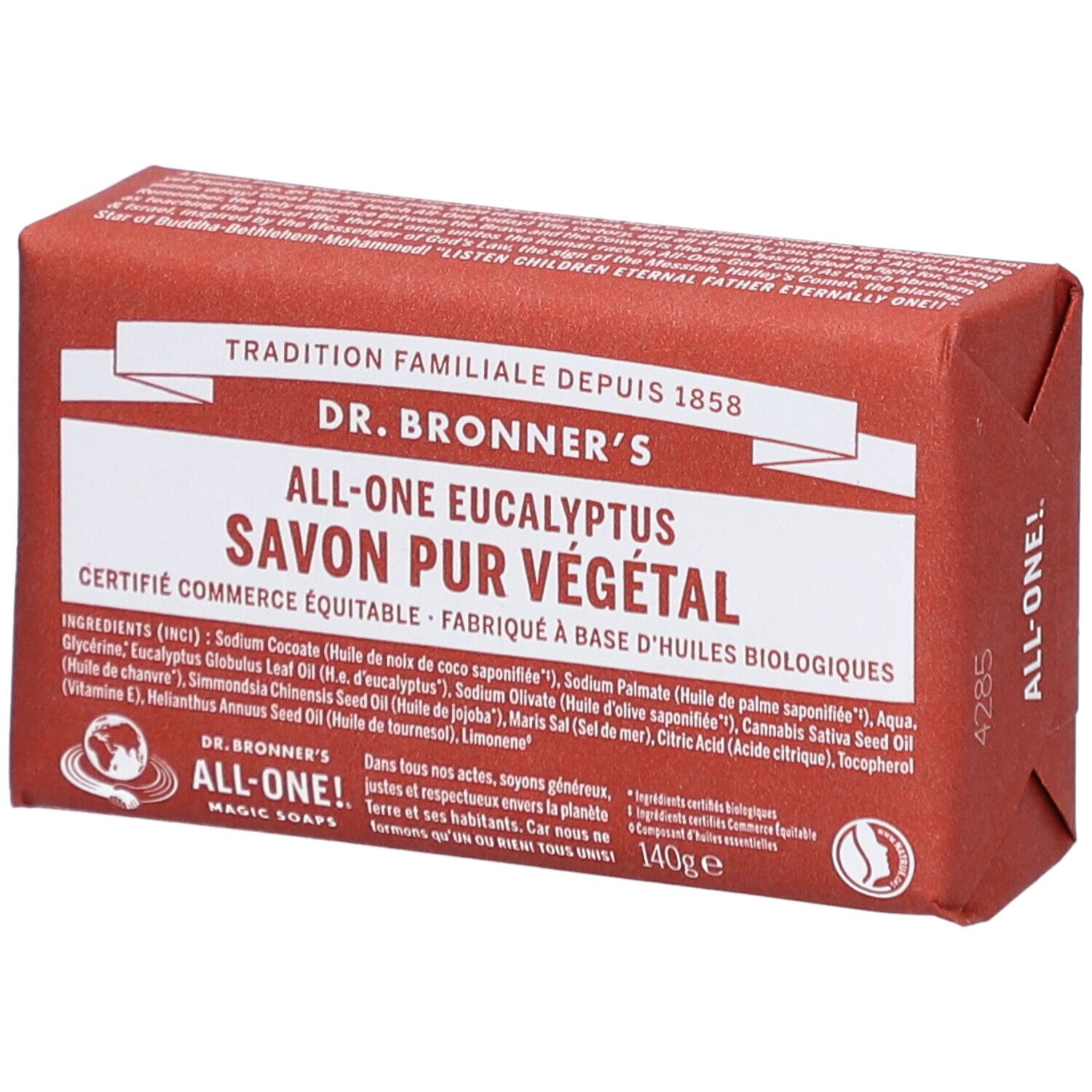Dr Bronner's Savon Pur Végétal All-One Eucalyptus