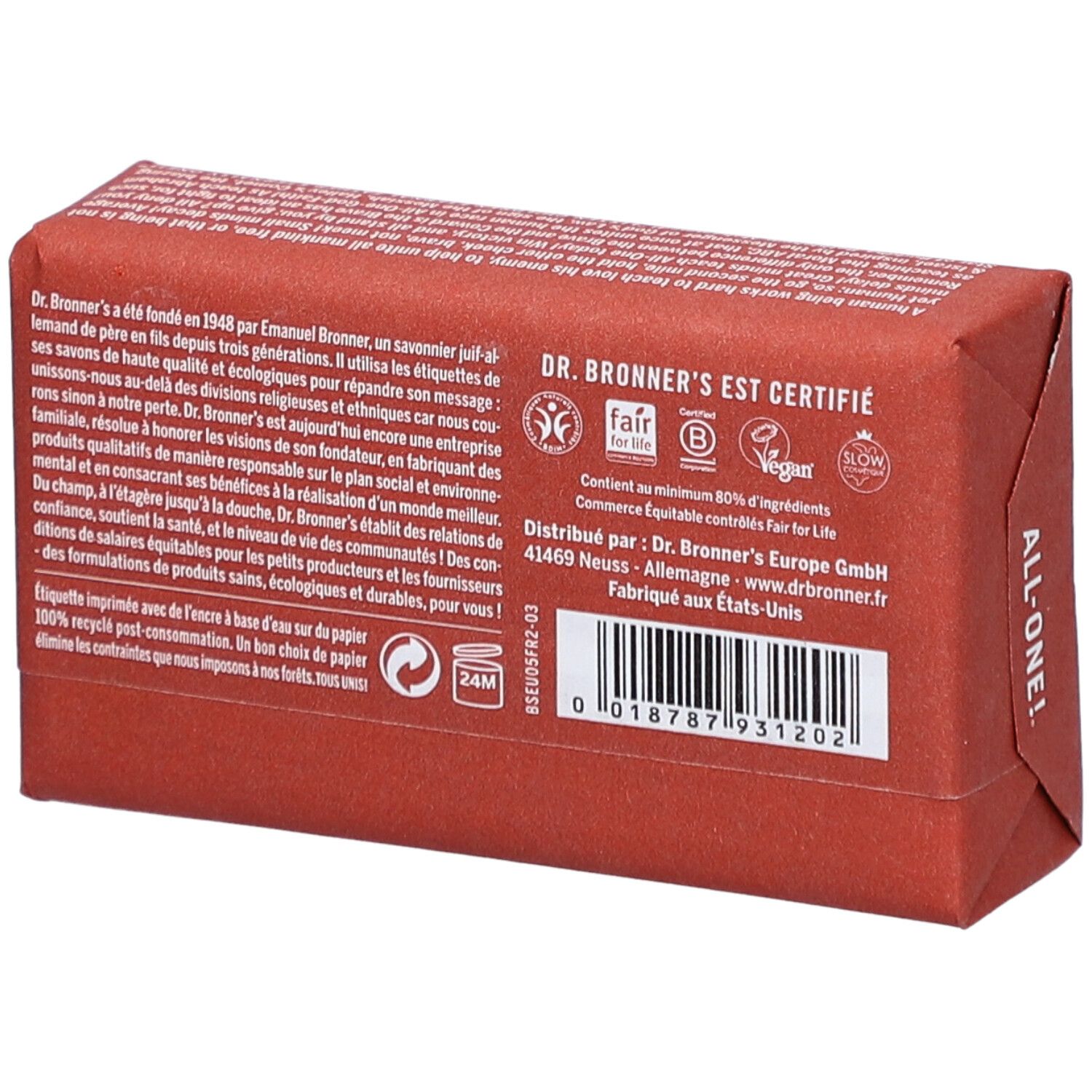 Dr Bronner's Savon Pur Végétal All-One Eucalyptus
