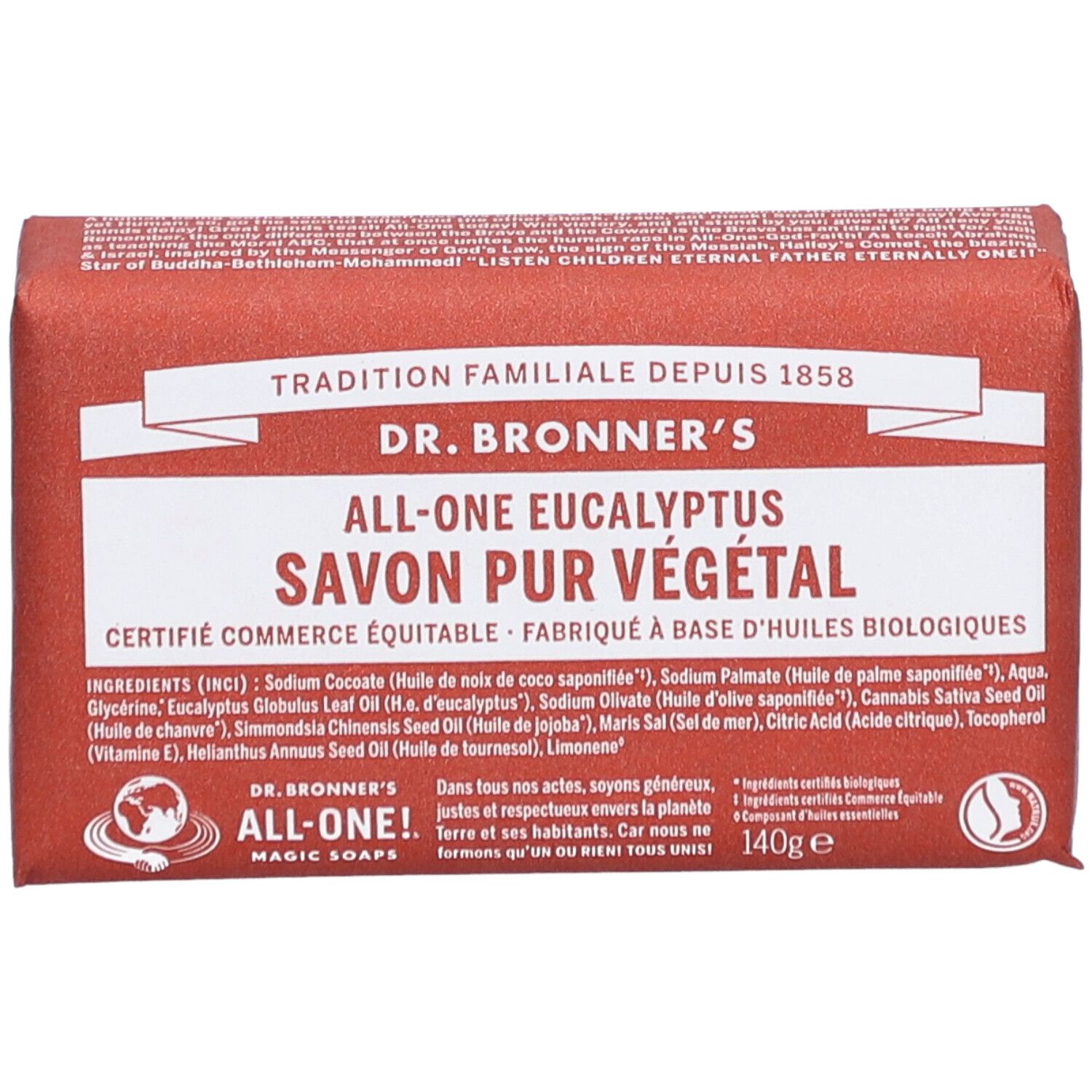 Dr Bronner's Savon Pur Végétal All-One Eucalyptus
