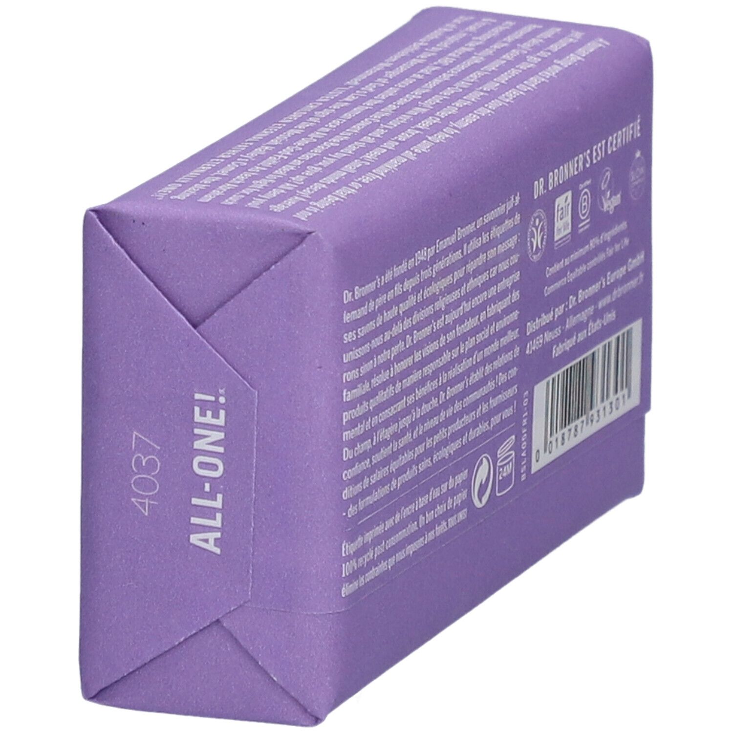 Dr Bronner's Savon Pur Végétal All-One Lavande