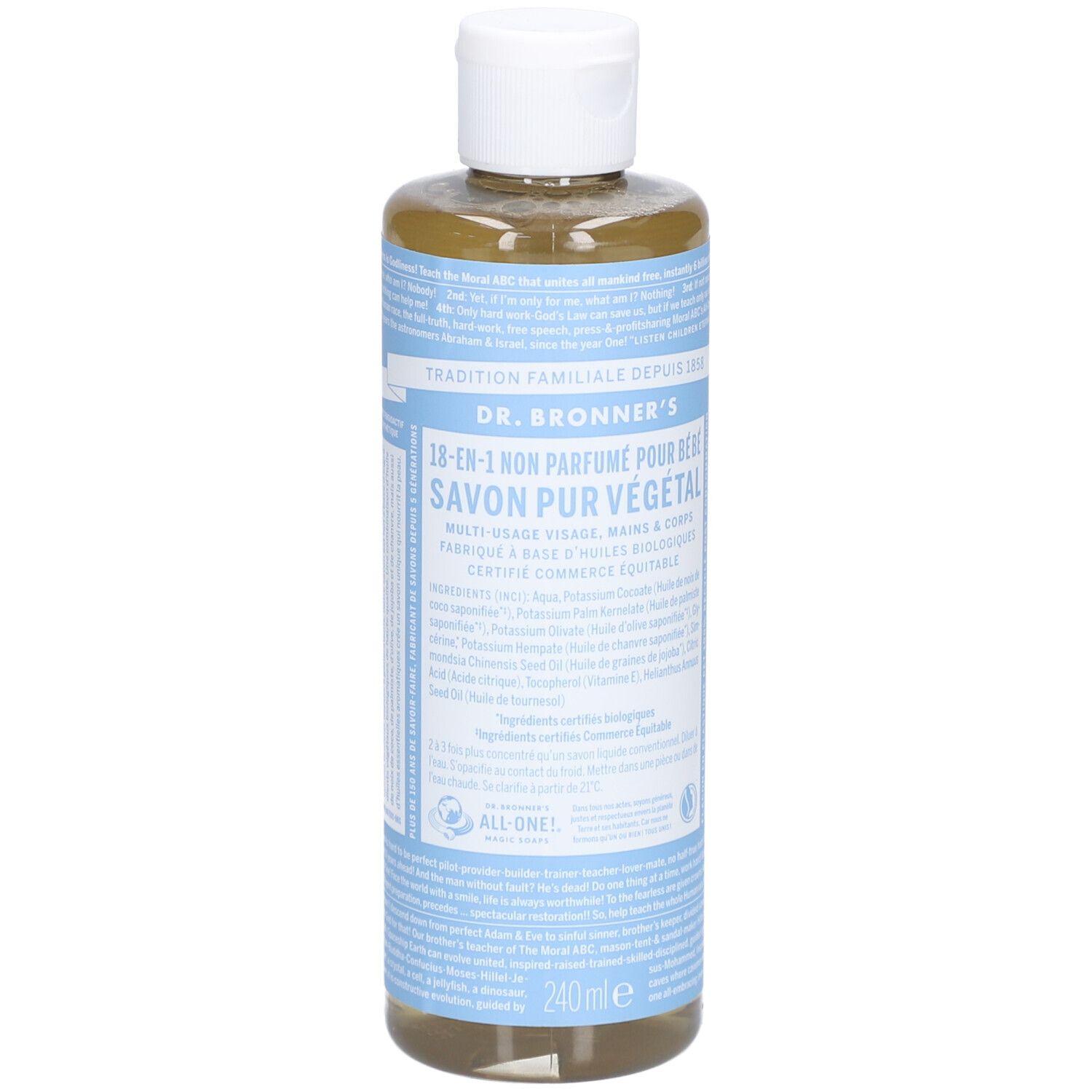 DR BRONNER'S savon liquide sans parfum