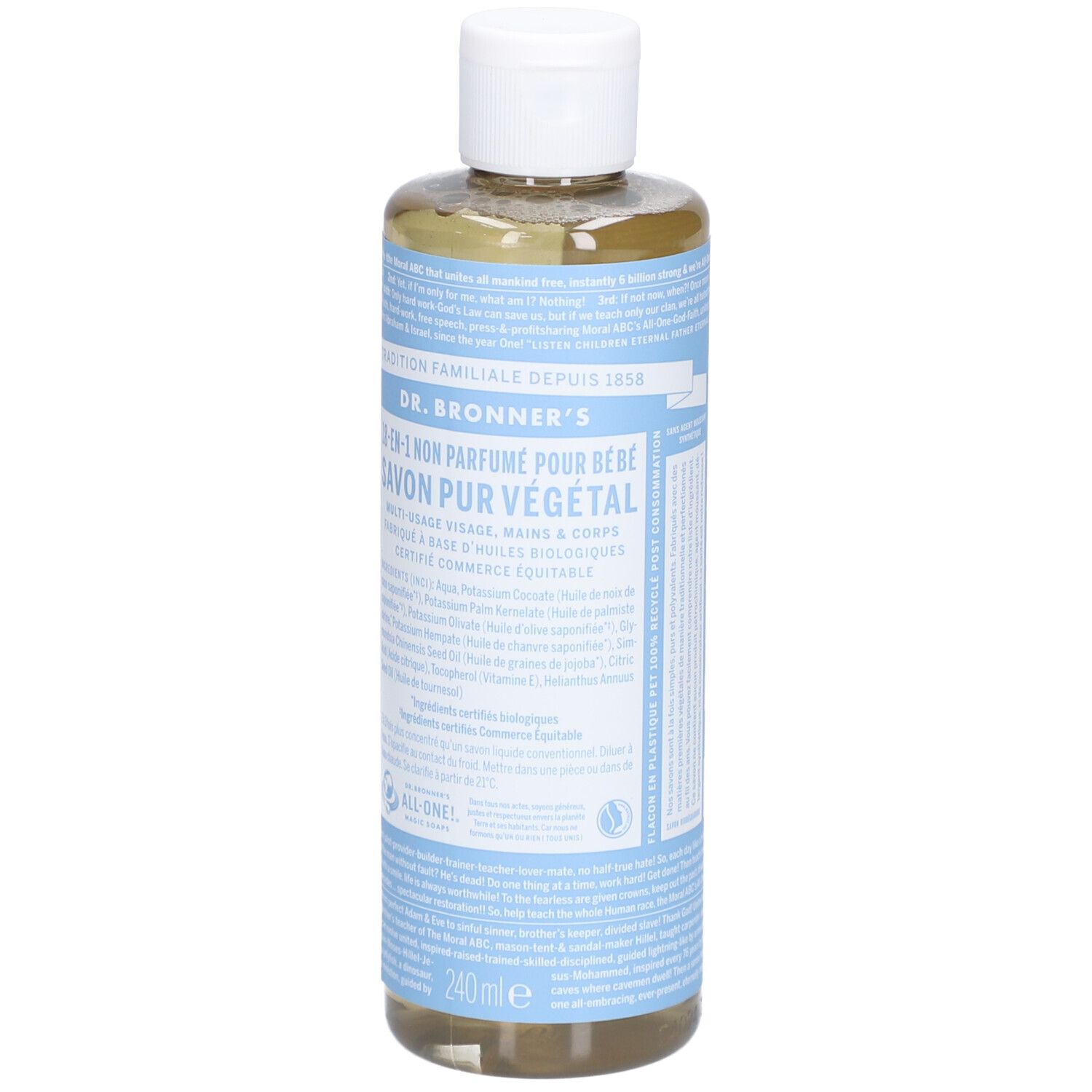 DR BRONNER'S savon liquide sans parfum