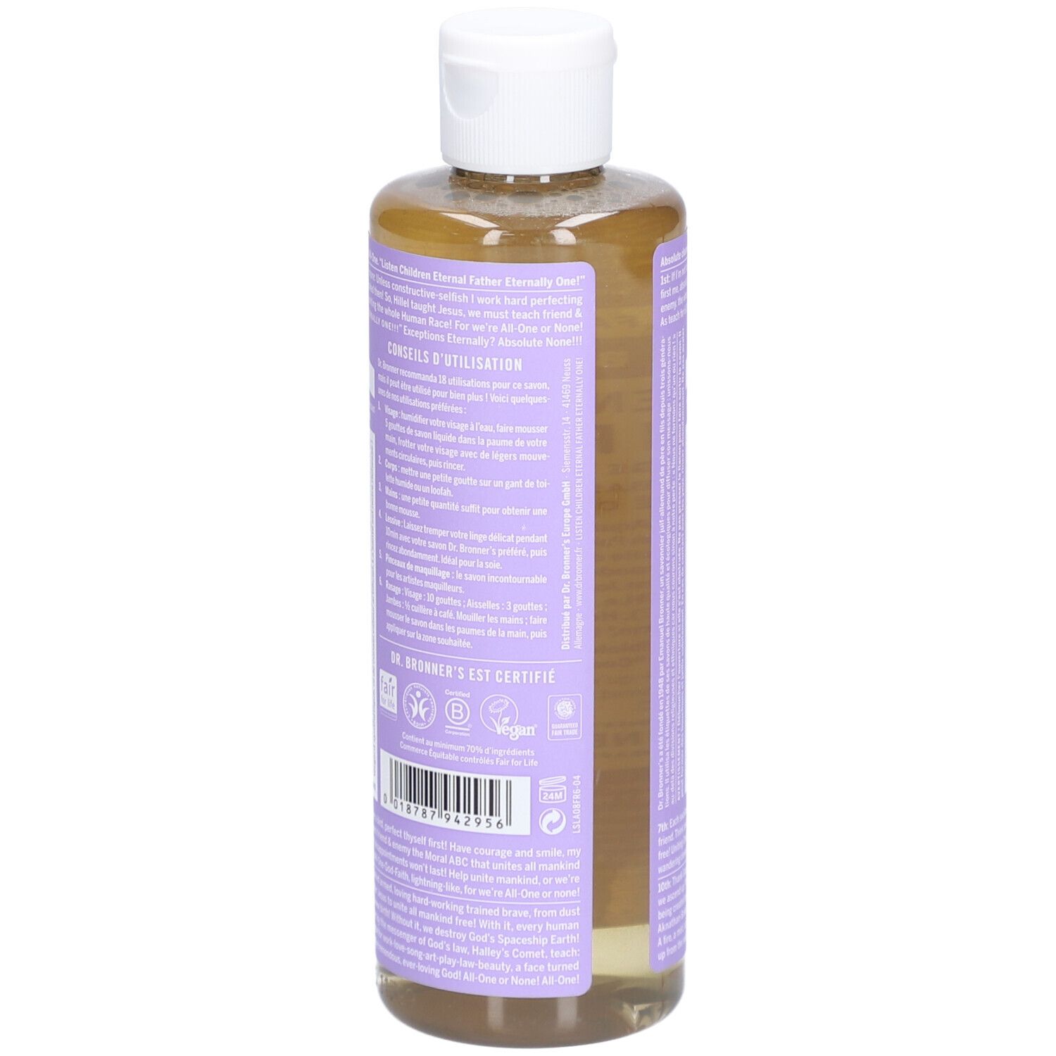 DR BRONNER'S savon liquide lavande