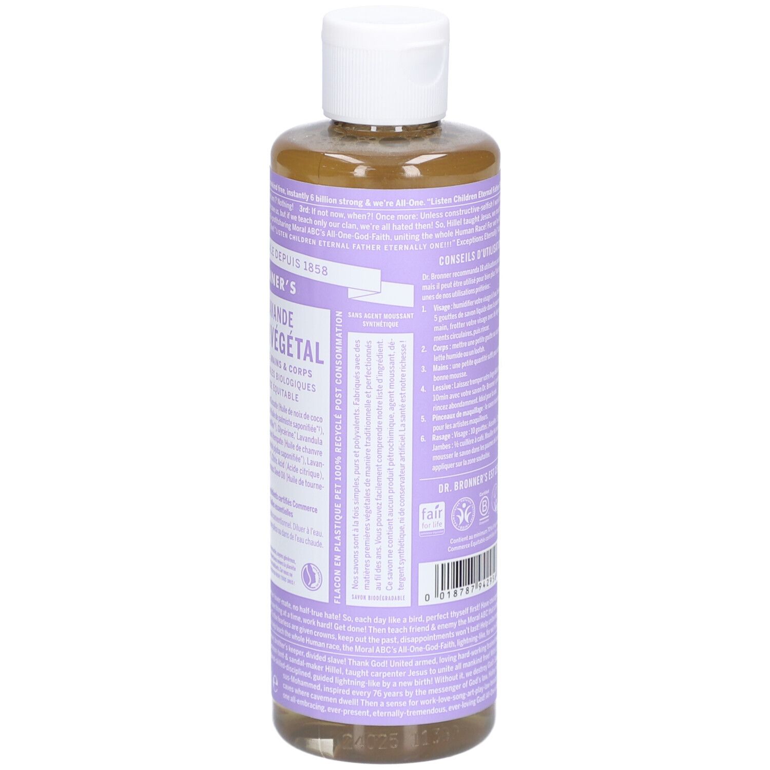 DR BRONNER'S savon liquide lavande