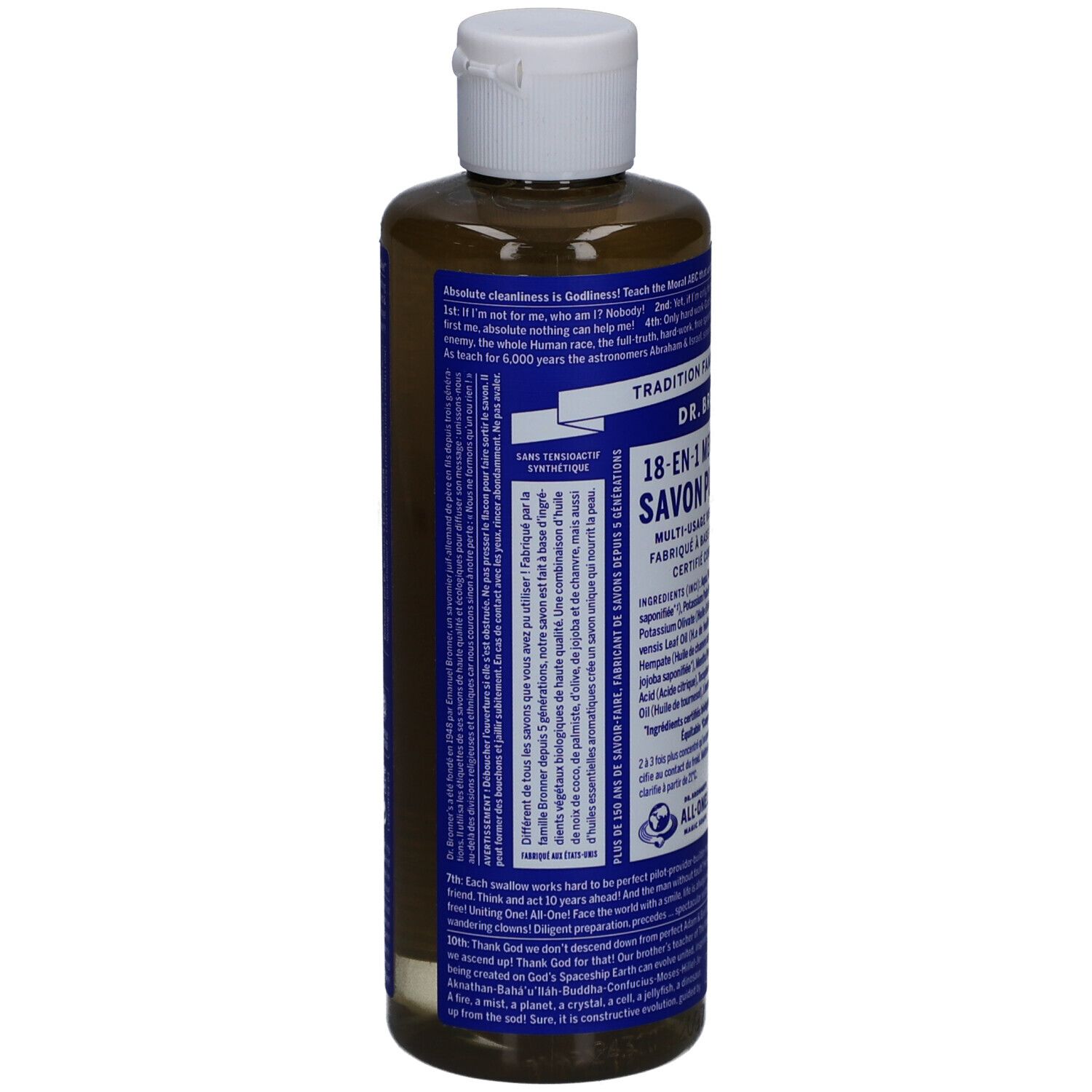 DR BRONNER'S savon liquide menthe poivrée