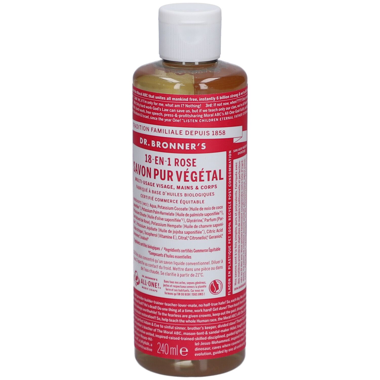 DR BRONNER'S savon liquide sans parfum