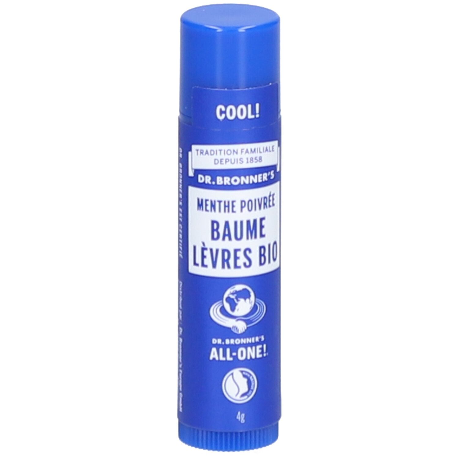 DR.BRONNER'S Stick à Lèvres Menthe Poivrée
