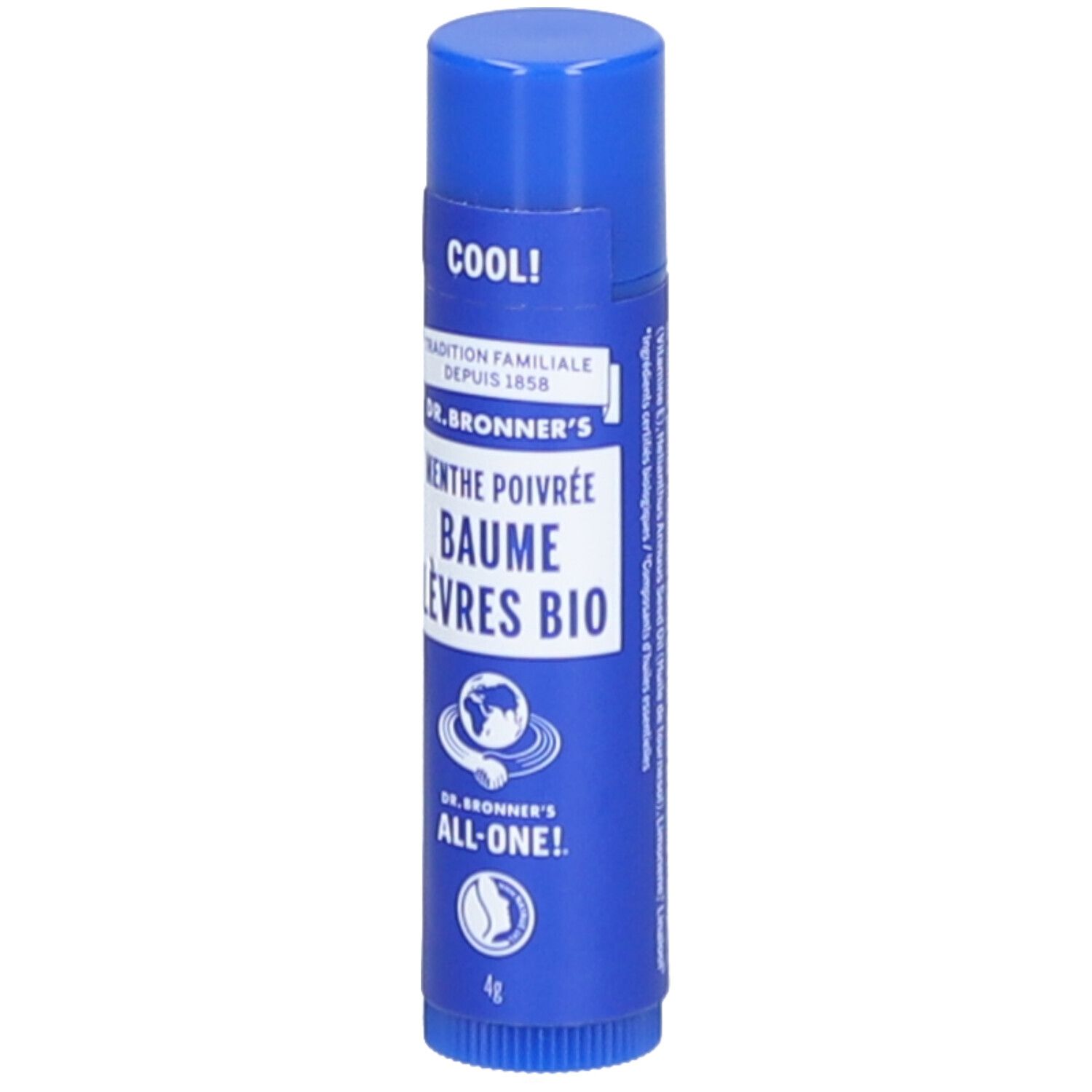 DR.BRONNER'S Stick à Lèvres Menthe Poivrée