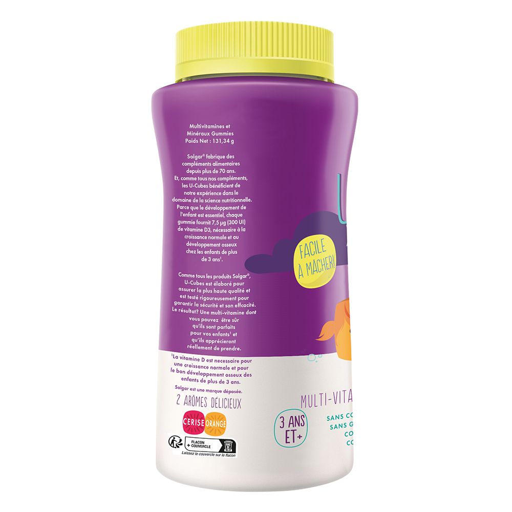 SOLGAR U-Cubes Vitamines et Minéraux - Enfants - Défenses immunitaires, Vitalité