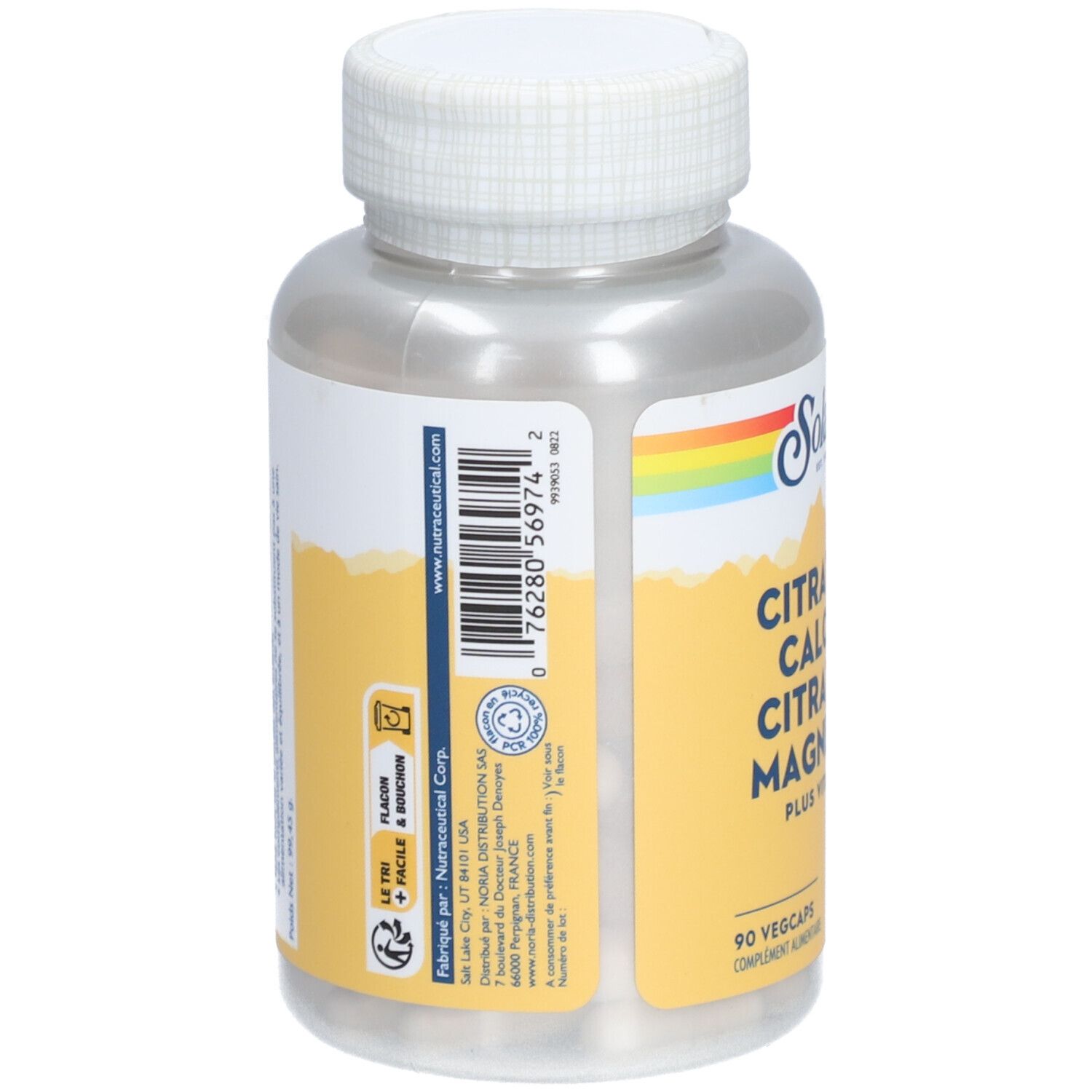 Solaray Citrate de Calcium et de Magnésium avec Vitamine D